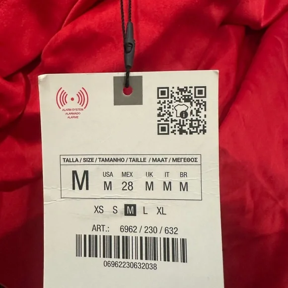 Zara Red Satin Midi Dress - Picture 4 of 6